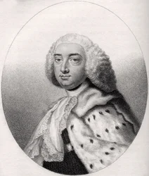 John Perceval, grabado por Freeman, ilustración de 